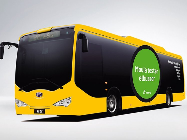 Den eldrevne udgave af BYDs K9-bus kommer nu til København.