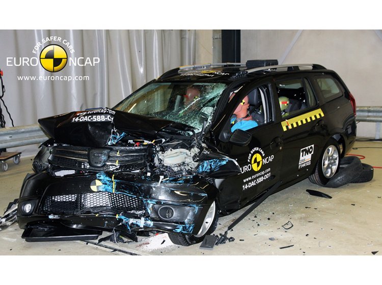 Blandt andet fraværet af basalt sikkerhedsudstyr gør, at det kun kan blive til tre Euro NCAP-stjerner til Dacia Logan