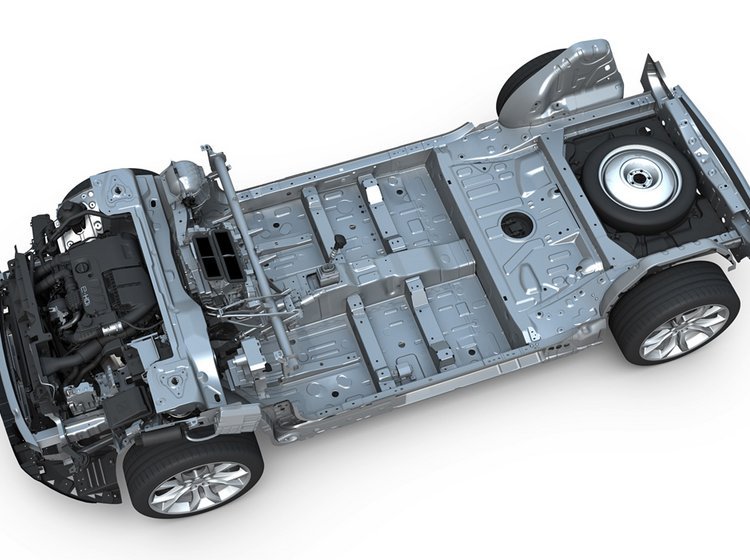 Den nye EMP2-platform, som den ser ud til Citroën C4 Picasso.