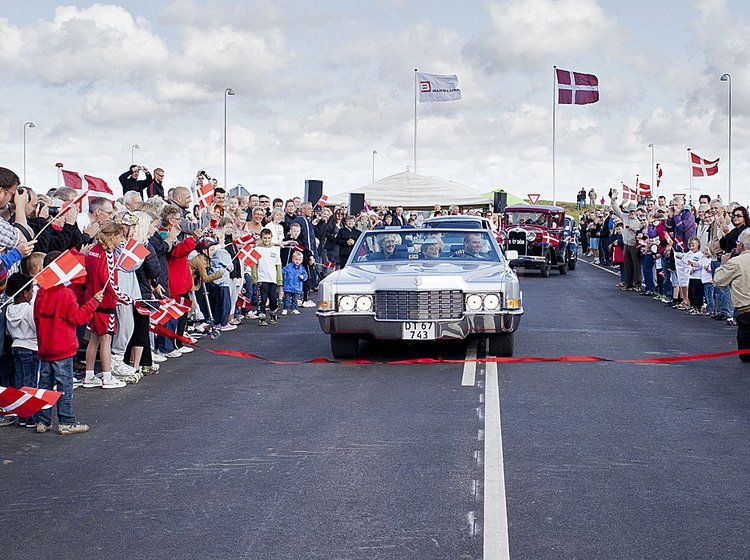 En klassisk Cadillac foretog den officielle indvielse af Gørløse Omfartsvej.