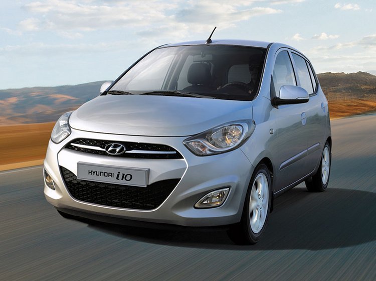Hyundai i10 i den ansigtsløftede udgave.