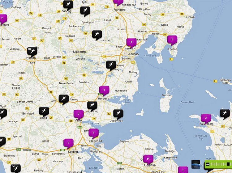 Tip Charge har samlet en stor del af Danmarks offentlig tilgængelige ladestandere på sin hjemmeside.