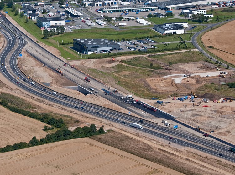 Den midlertidige motorvej nord for Vejle er nu ved at være historie.