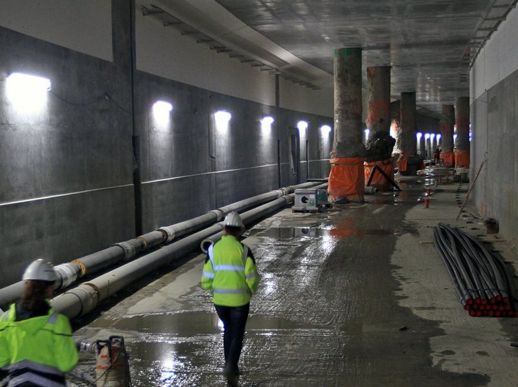Første etape af Nordhavnstunnellen er under anlæg.