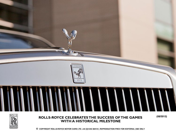 Sådan har du aldrig set fronten på en Rolls-Royce før - nu med OL-symboler.