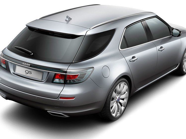 Saab 9-5 Sport Combi har diskret tagræling integreret i taget. 