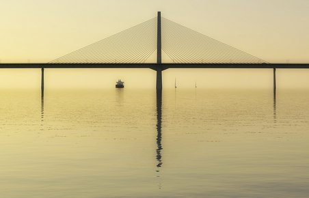 Storstrømsbroen bliver fire km lang. Foto: Vejdirektoratet