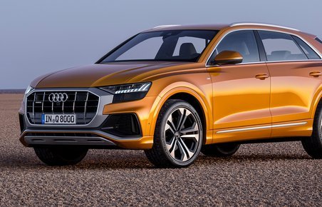 Audi Q8 forfra.