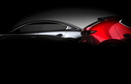 De to Mazda 3-varianter.
