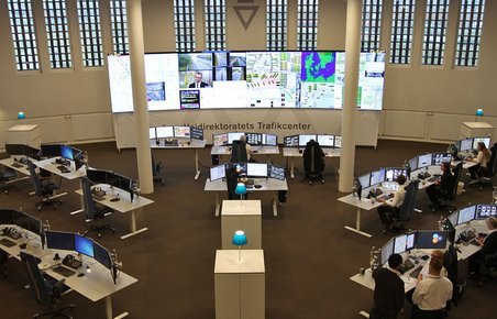 Det nye Trafikinformationscenter i Trafiktårnet.