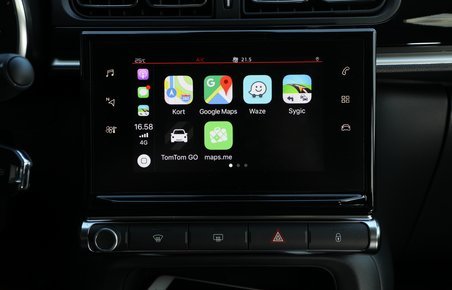 I sommeren 2019 er der seks navigation-apps som kan vises på Apple CarPlay