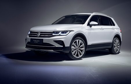 Den fornyede udgave af VW Tiguan - den kommer til Danmark til oktober. 