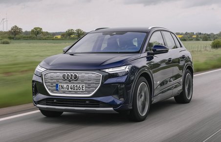 Audi Q4 e-tron set forfra