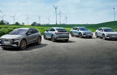 Audis nuværende program af E-tron-modeller.