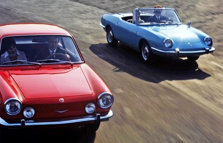 Arkivbillede af klassiske, italienske sportsvogne