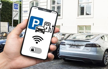 App til p-vagt til at låse bil op