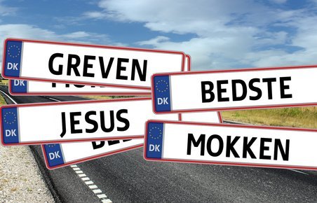 Illustration med eksempler med ønskenummerplader
