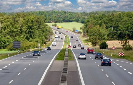 Trafik på tysk motorvej