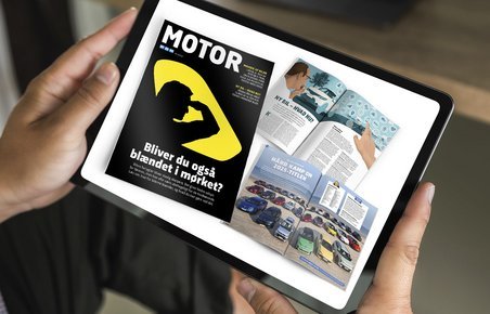 Ipad med artikler fra Motor 8/2024