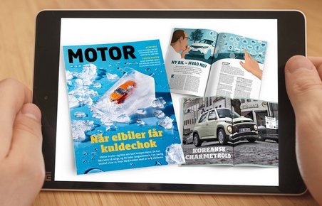 IPad med opslag fra Motor