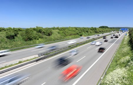 Trafik på tysk motorvej