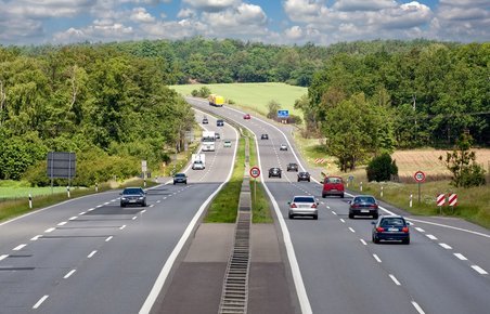 Trafik på tysk motorvej