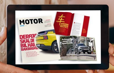Sider fra Motor 6/2025 vises på tablet