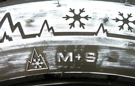 Bildæk med vintersymboler