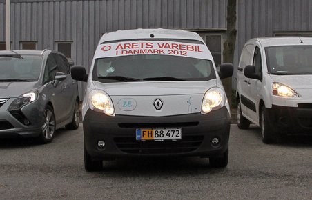 Den eldrevne Renault Kangoo vandt titlen "Årets Varebil" for 2012. 