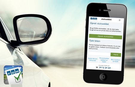  FDM har lavet slutseddel til smartphone eller tablet, som bilkøberne kan bruge, når de skal handle bil.  