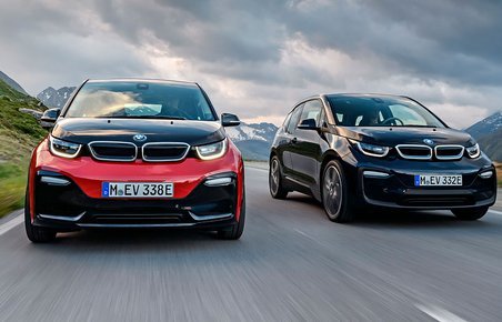BMW i3 fås fra november i en lettere tunet S-version (rød model).