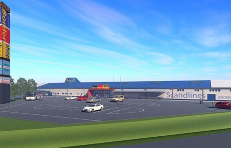 En computerillustration af den nye butik i Rostock der åbner 31. maj.