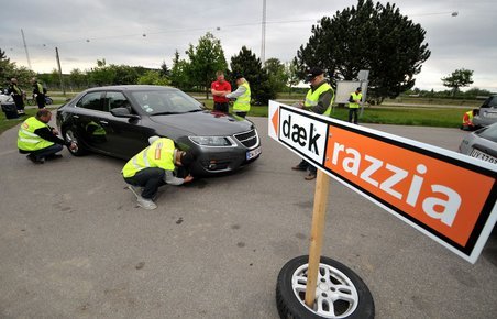 I alt 488 biler blev kontrolleret under den første dækrazzia herhjemme