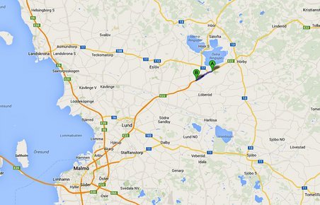 En fem km lang strækning af E22 er nu motorvej.