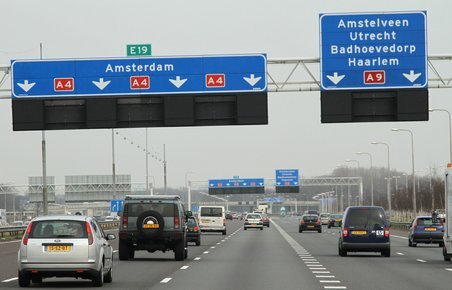 A4 i Holland er blandt de motorveje, der har fået strækningskontrol af hastigheden.