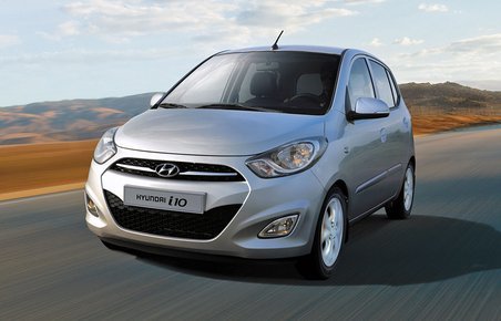 Hyundai i10 i den ansigtsløftede udgave.