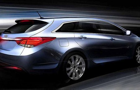 Hyundai i40 wagon tage sig sportslig ud i denne officielle tegning.