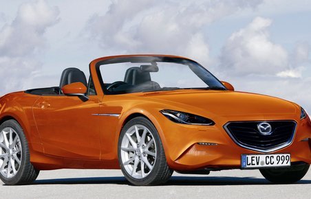Mazda MX-5 som den kunne komme til at se ud. Computerillustration: Carparazzi