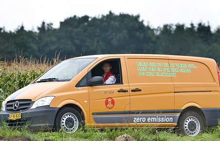 Mercedes-Benz Vito E-Cell er en mellemstor kassebil. Den har været testet gennem længere tid på Bornholm.