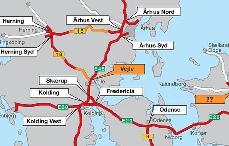 Fire nye motorvejskryds er på vej ud over de 20 eksisterende.