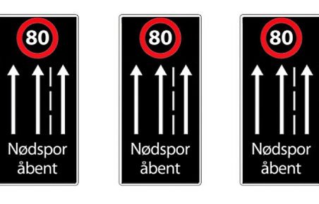 Nye skilte vil fra december give bilister lov til at bruge nødsporet.