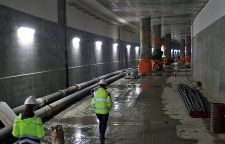 Første etape af Nordhavnstunnellen er under anlæg.