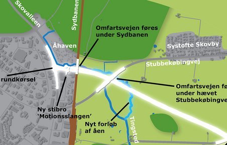 Nykøbing Falster Omfartsvej bliver knap seks km lang og er klar i 2014.