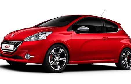 Peugeot 208 GTI i den færdige udgave. Tilsyneladende fås GTI kun som tredørs.