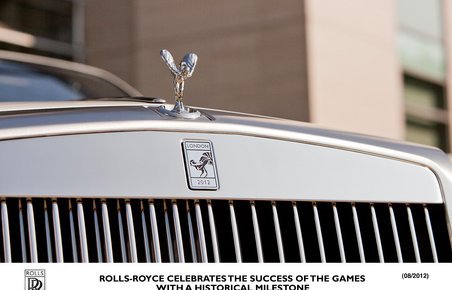 Sådan har du aldrig set fronten på en Rolls-Royce før - nu med OL-symboler.