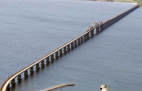 Den nedslidte Storstrømsbro. Foto fra rapporten