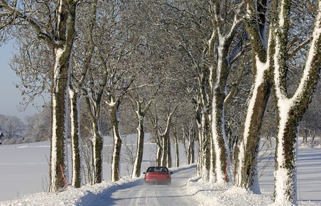 Fra 1. december skal udenlandsk registrerede biler også køre med vinterdæk i Sverige