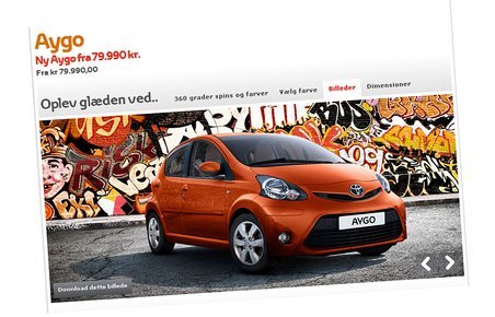 Toyota vildledte med en tidligere Aygo-reklame.